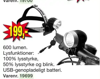 Harald Nyborg Cykellygtesæt genopladeligt tilbud