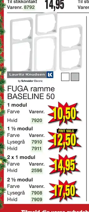 Fuga ramme baseline 50