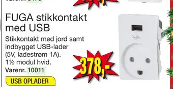 Harald Nyborg Fuga stikkontakt med usb tilbud