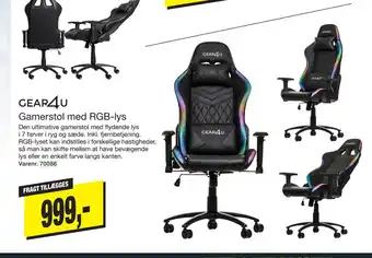 Harald Nyborg Gamerstol med rgb-lys tilbud