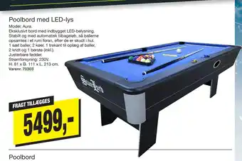 Harald Nyborg Poolbord med led-lys tilbud