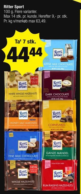 Calle Ritter Sport tilbud