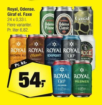 Calle Royal, Odense. Giraf el. Faxe tilbud