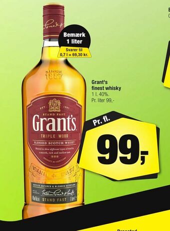 Calle Grant's finest whisky tilbud