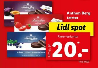 Let-Køb Anthon Berg tærter tilbud