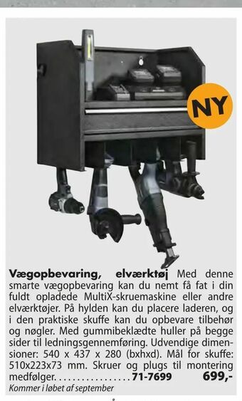 Vægopbevaring, elværktøj