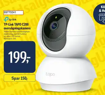 Føtex TP-Link TAPO C200 overvågningskamera tilbud