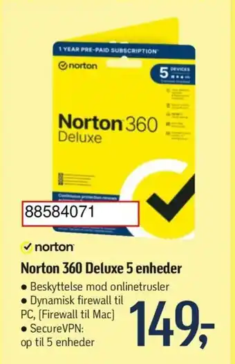 Føtex Norton 360 Deluxe 5 enheder tilbud