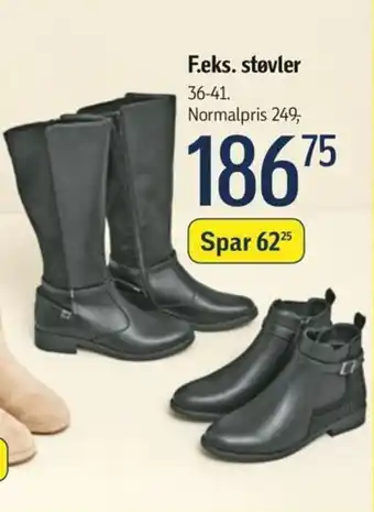 F.eks. støvler 36-41.