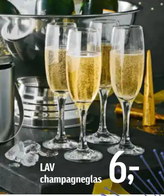 Lav champagneglas