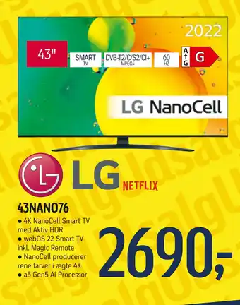 Føtex Lg 43nano76 tilbud