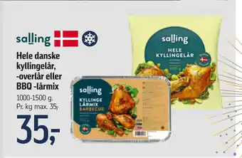 Føtex Hele danske kyllingelår, -overlår eller bbq -lårmix tilbud