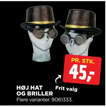 jem & fix Høj hat og briller tilbud