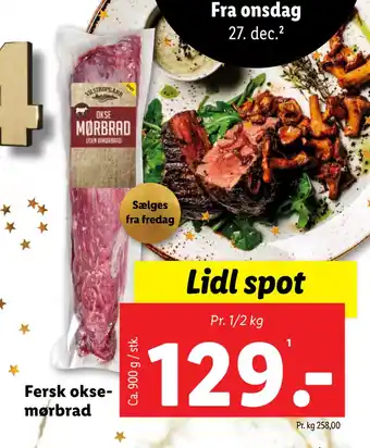 Fersk oksemørbrad