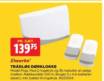 jem & fix Trådløs dørklokke tilbud
