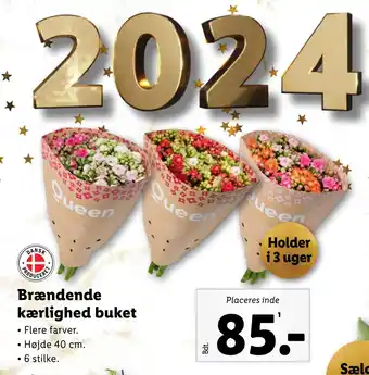 Lidl Brændende kærlighed buket tilbud