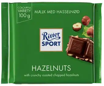 REMA 1000 Mælk med hasselnød, 100 g tilbud