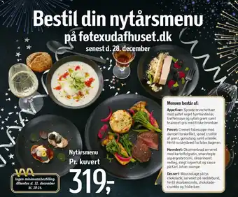 Nytårsmenu Pr. kuvert