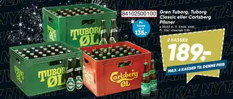 Bilka Grøn Tuborg, Tuborg Classic eller Carlsberg Pilsner tilbud