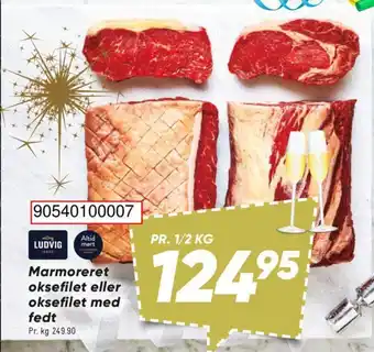 Bilka Marmoreret oksefilet eller oksefilet med fedt tilbud