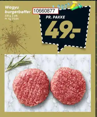 Bilka Wagyu burgerbøffer tilbud