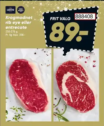 Bilka Krogmodnet rib eye eller entrecote tilbud