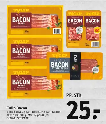 SPAR Tulip bacon tilbud