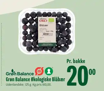 Min Købmand Grøn balance økologiske blåbær tilbud