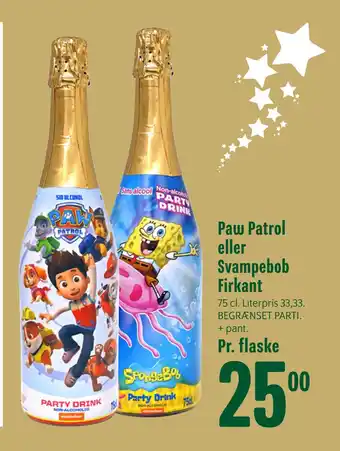 Min Købmand Paw patrol eller svampebob firkant tilbud