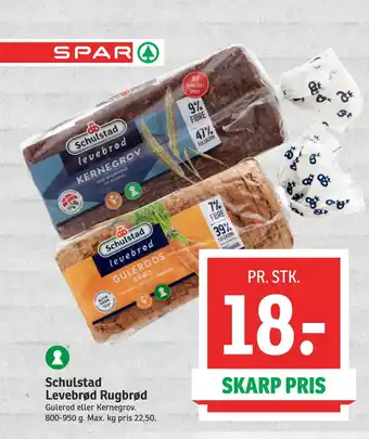 SPAR Schulstad levebrød rugbrød tilbud