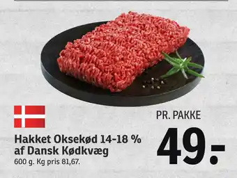 SPAR Hakket oksekød 14-18 % af dansk kødkvæg tilbud