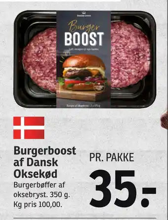 SPAR Burgerboost af dansk oksekød tilbud