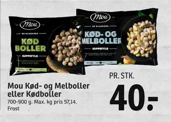 SPAR Mou kød- og melboller eller kødboller tilbud