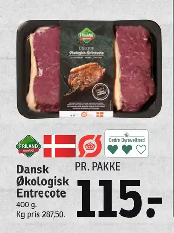 SPAR Dansk økologisk entrecote tilbud
