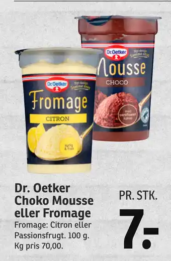 SPAR Dr. oetker choko mousse eller fromage tilbud