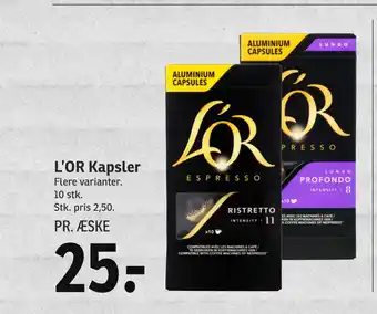 SPAR L'or kapsler tilbud