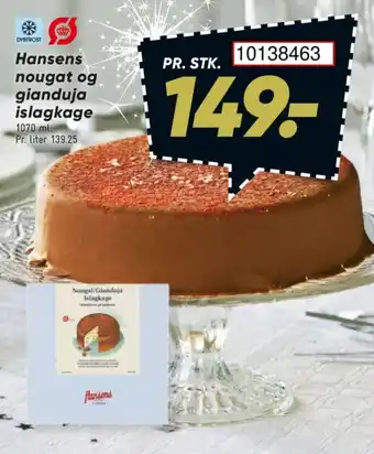 Bilka Hansens nougat og gianduja islagkage tilbud