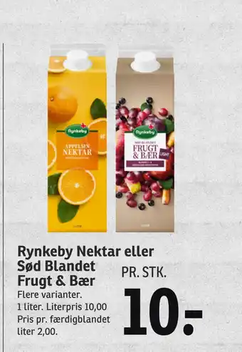 SPAR Rynkeby nektar eller sød blandet frugt & bær tilbud