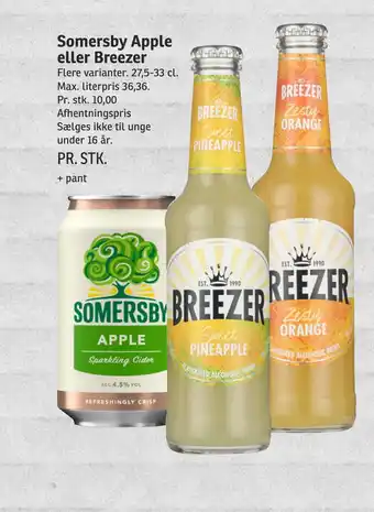 SPAR Somersby apple eller breezer tilbud