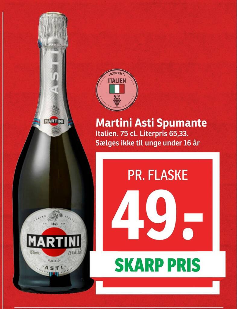 Martini asti spumante tilbud hos SPAR