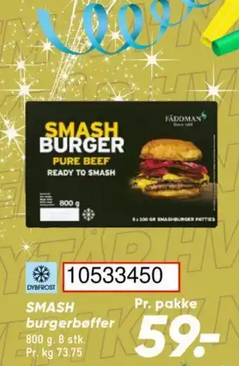 Bilka SMASH burgerbøffer tilbud