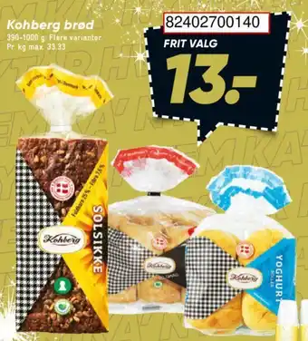 Bilka Kohberg brød tilbud