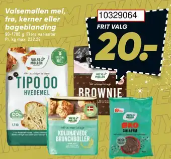 Bilka Valsemøllen mel, frø, kerner eller bageblanding tilbud