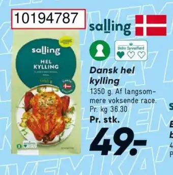 Bilka Dansk hel kylling tilbud