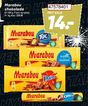Bilka Marabou chokolade tilbud