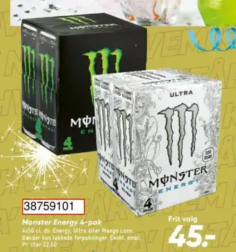 Bilka Monster Energy 4-pak tilbud