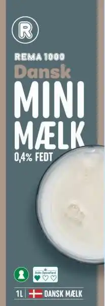 Minimælk 0,4% fedt, 1 l