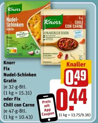 REWE Knorr Fix Nudel-Schinken Gratin tilbud