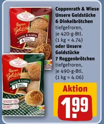 REWE DE Coppenrath & Wiese Unsere Goldstücke 6 Dinkelbrötchen tilbud
