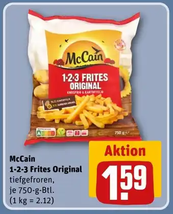 REWE DE McCain 1-2-3 Frites Original tilbud